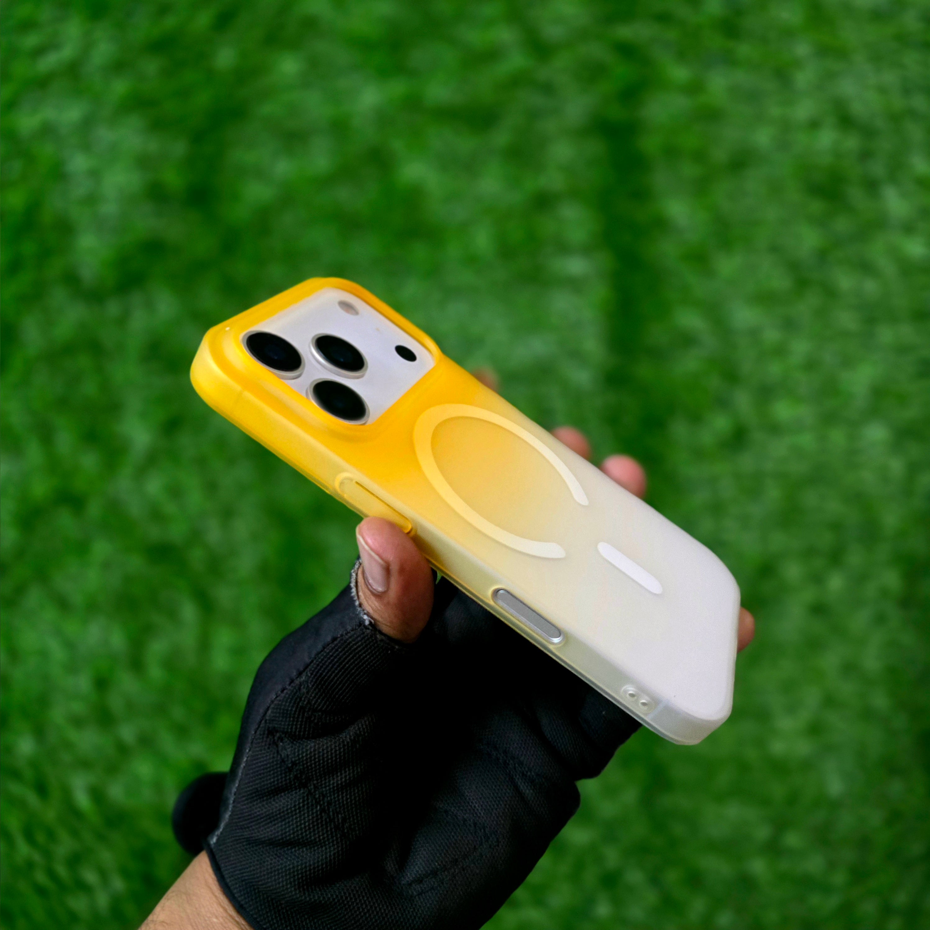 iPhone 17 Pro Dual Color Shade Matte Finish Smoke Cover with Magsafe - Yellow